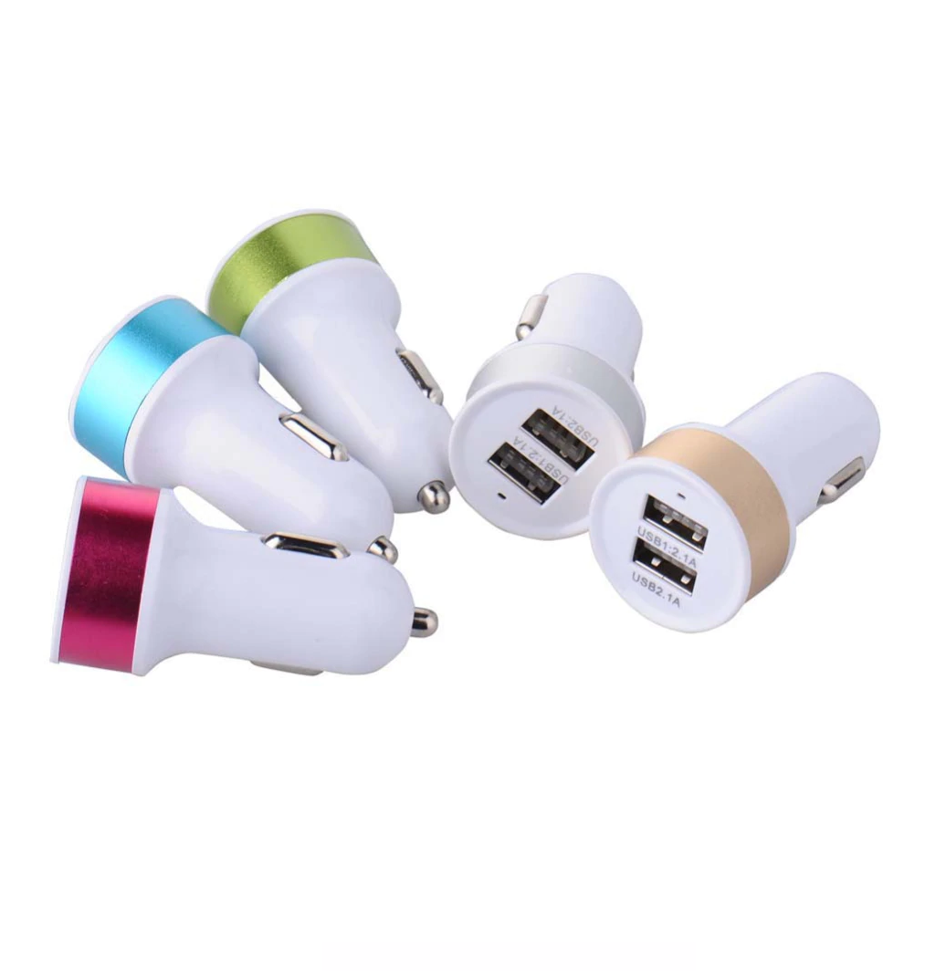  - Carregador de carro - preta - Central - unidade    Cod. CARREGADOR VEICULAR 2USB CAR-CHARGER